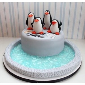 Детский торт пингвины №8