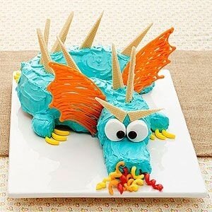 Детский торт дракон №40