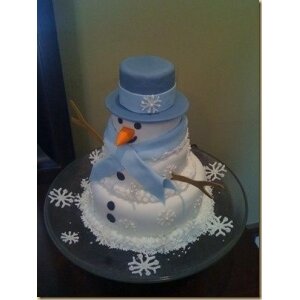 Детский торт снеговик №41