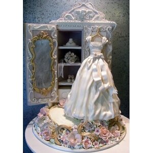 Праздничный торт женский гардероб №57